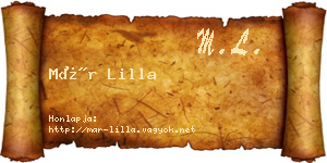 Már Lilla névjegykártya